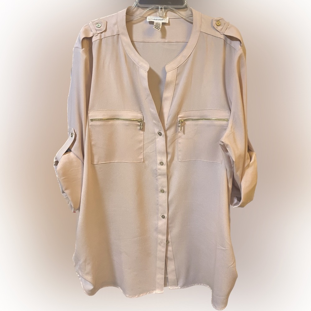 Calvin Klein silky top..